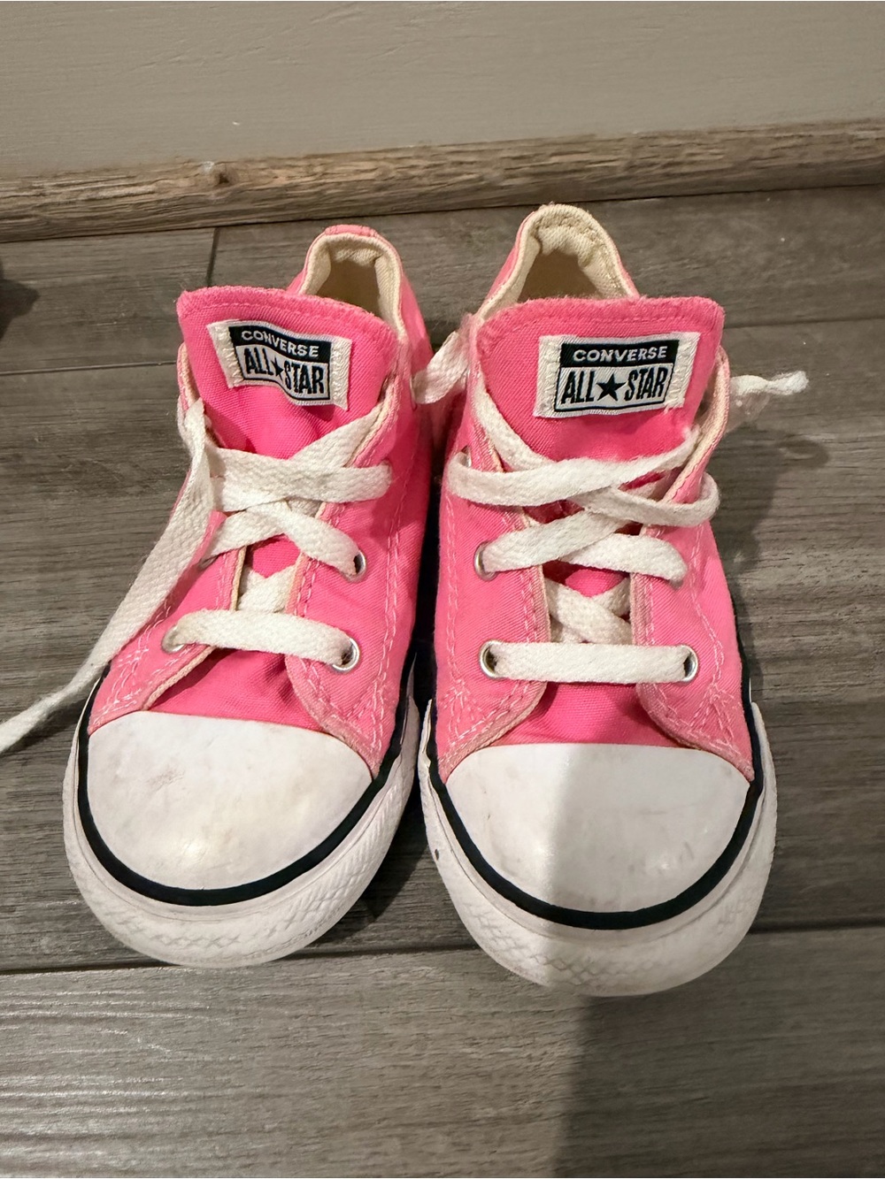 Converse Kids Pink Canvas Low Top Sneakers